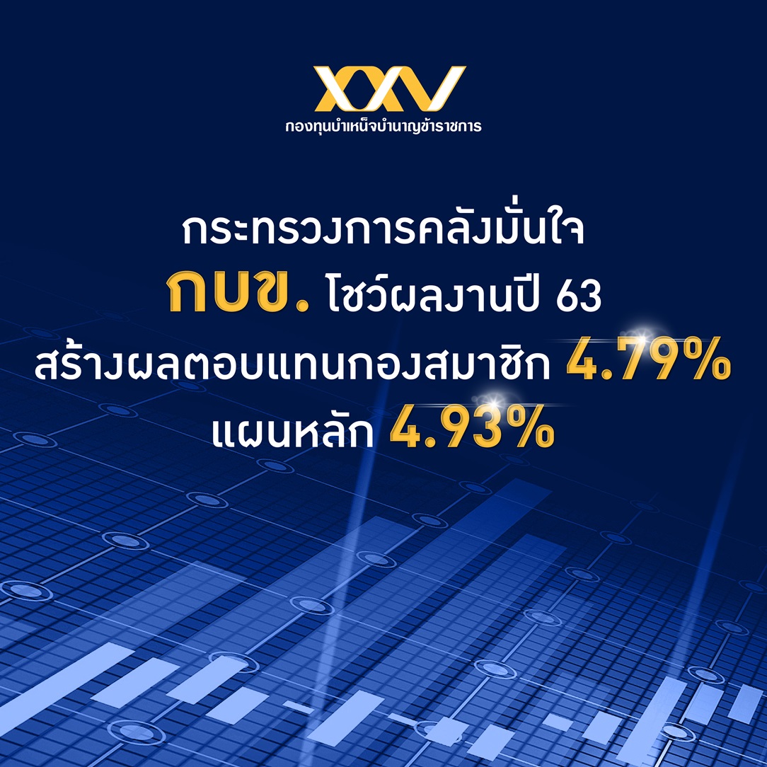 คลังมั่นใจ กบข. โชว์ผลงานปี 63 สร้างผลตอบแทนกองสมาชิก